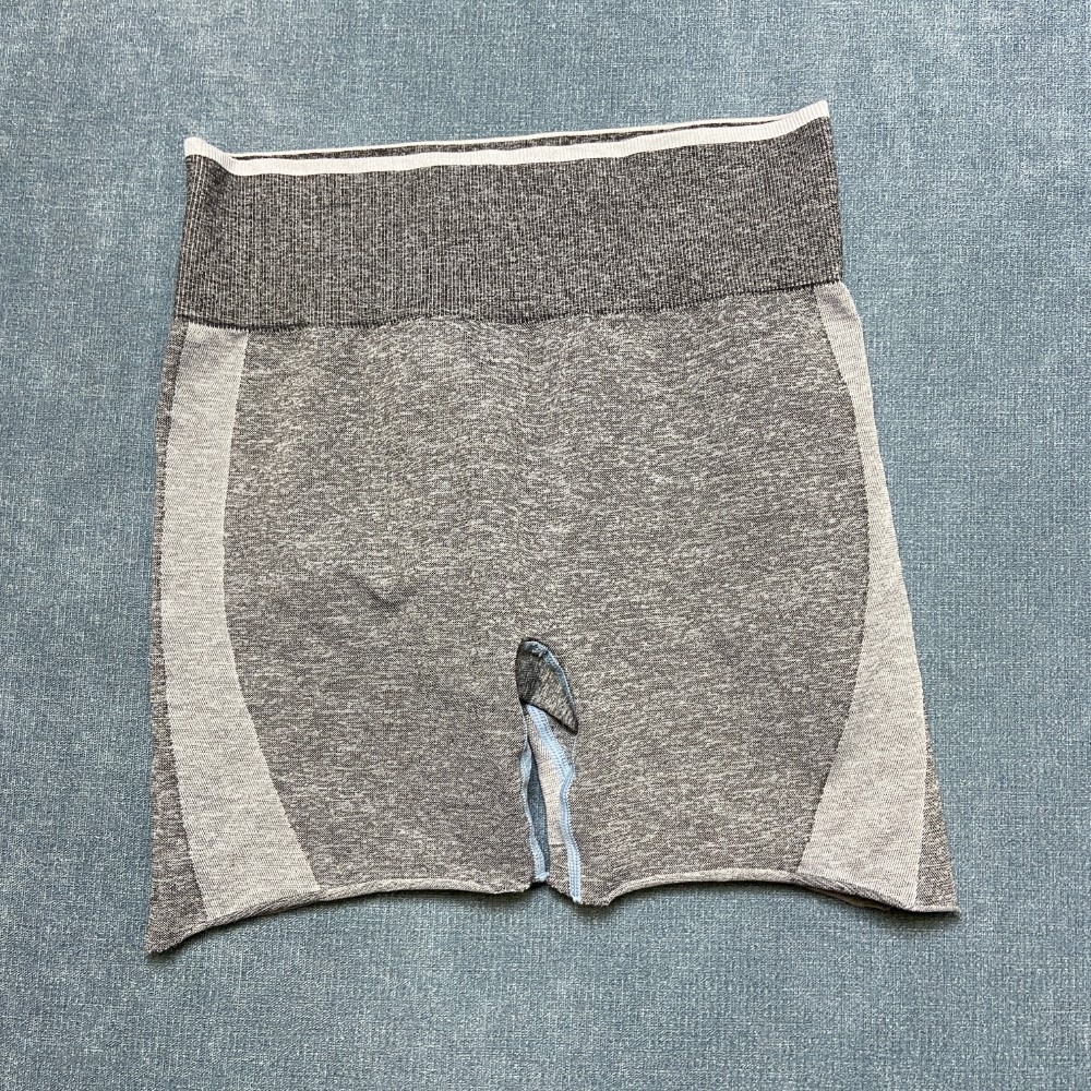 Pink Victoria's Secret Biker Shorts Womens M Heather Gray High Waisted Workout